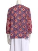 BA&SH Printed V-Neck Blouse