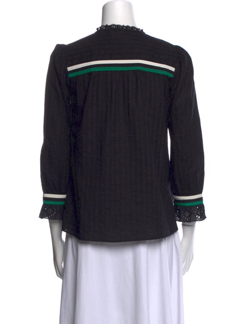 BA&SH Printed Mock Neck Top