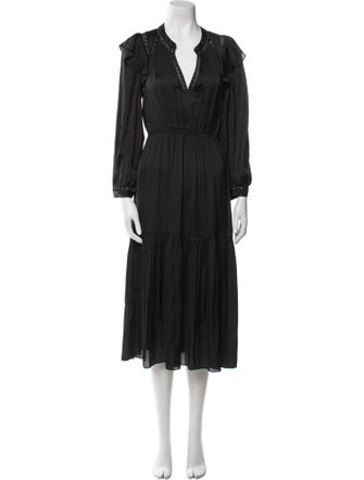 BA&SH V-Neck Midi Length Dress