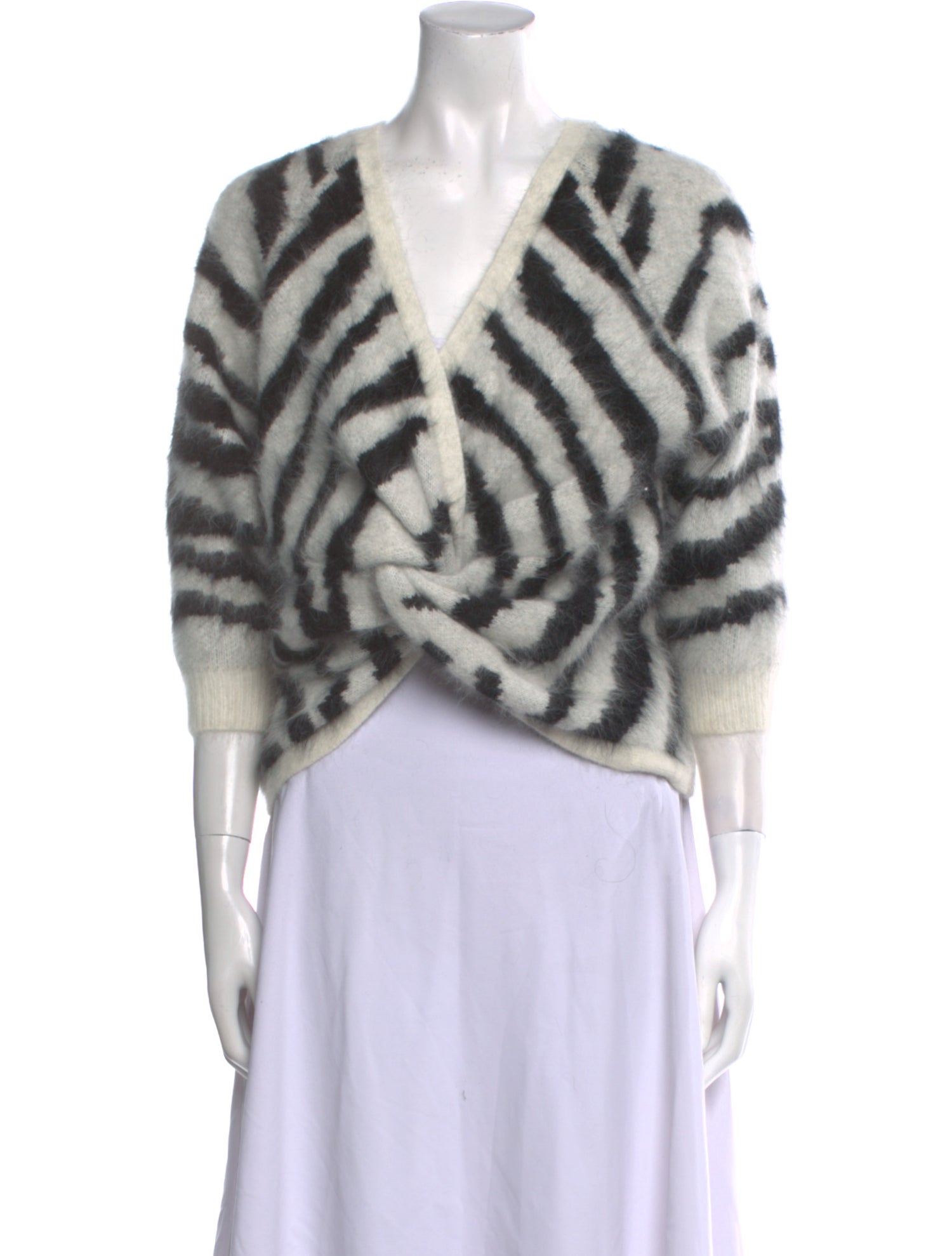 BA&SH Printed V-Neck Sweater