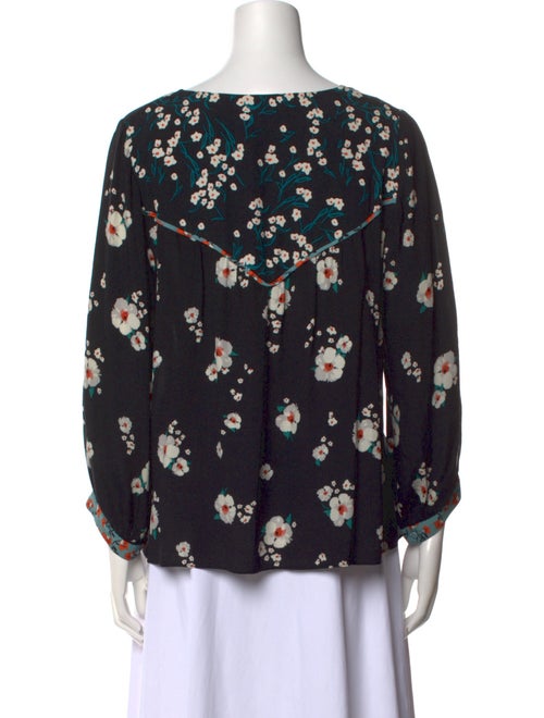 BA&SH Floral Print V-Neck Blouse