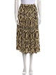 BA&SH Animal Print Midi Length Skirt