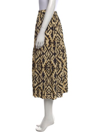 BA&SH Animal Print Midi Length Skirt