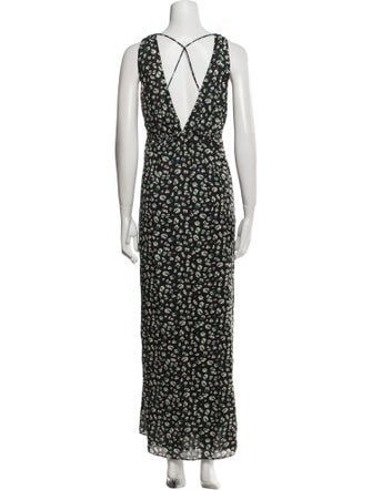 BA&SH Floral Print Long Dress