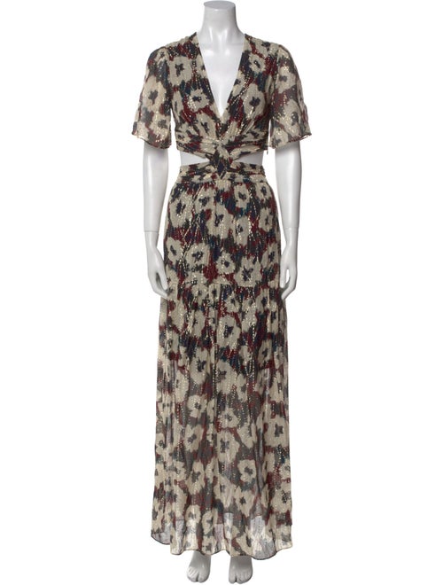 BA&SH Floral Print Long Dress