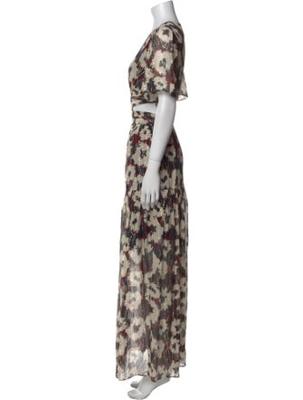BA&SH Floral Print Long Dress