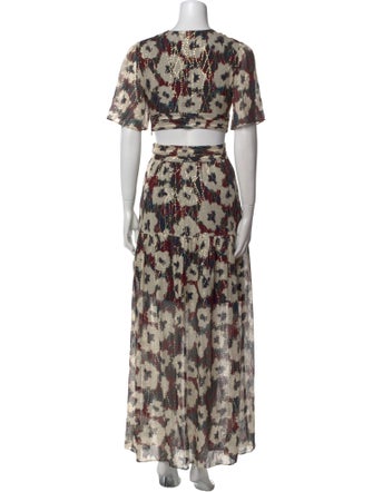 BA&SH Floral Print Long Dress