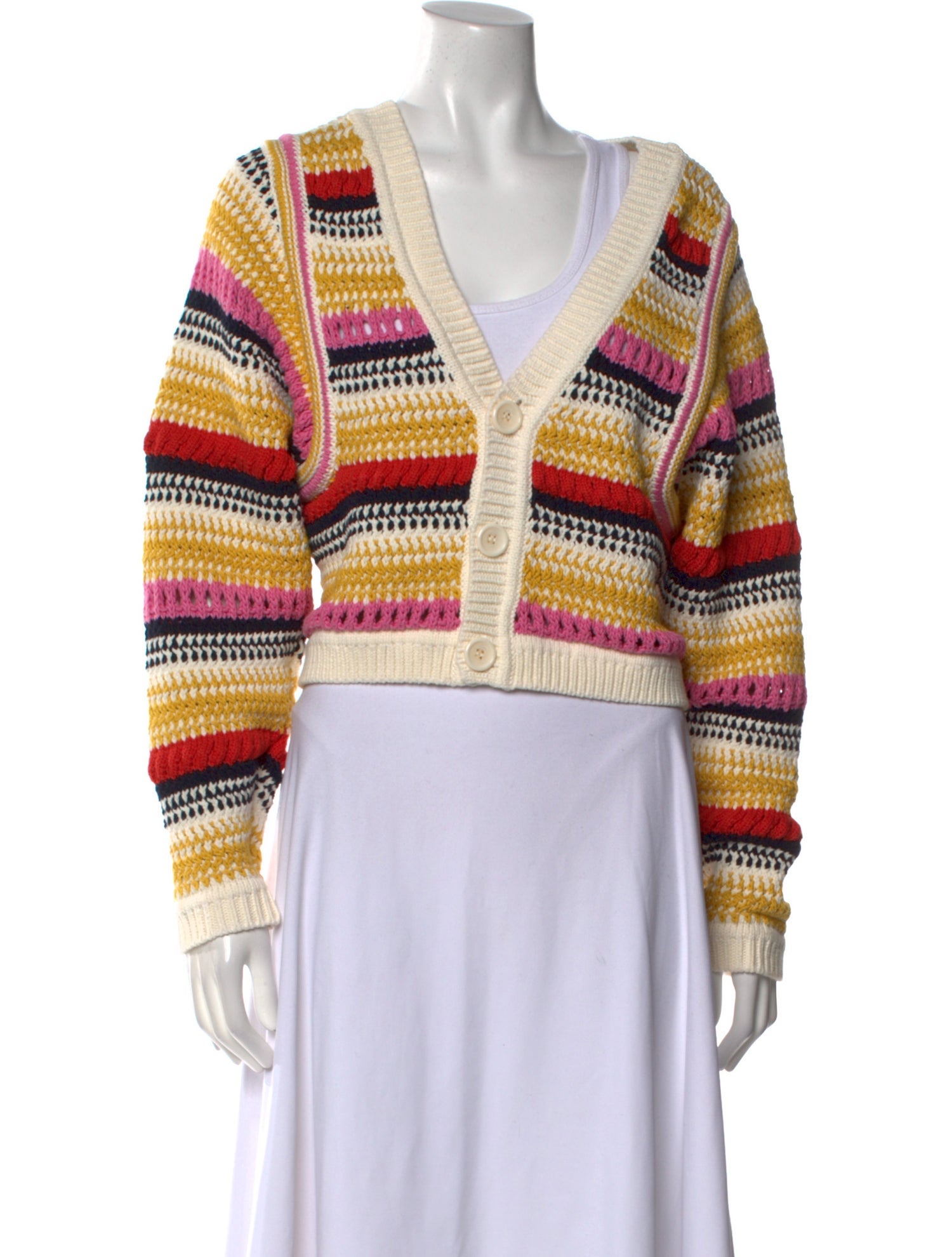 BA&SH Printed V-Neck Sweater