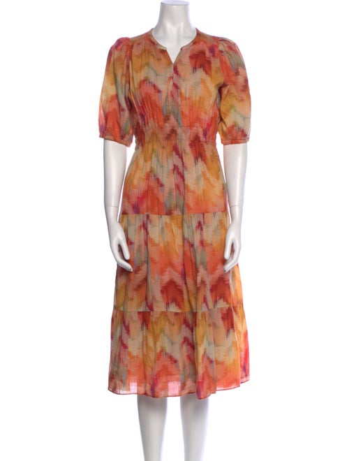 BA&SH Printed Midi Length Dress