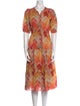 BA&SH Printed Midi Length Dress