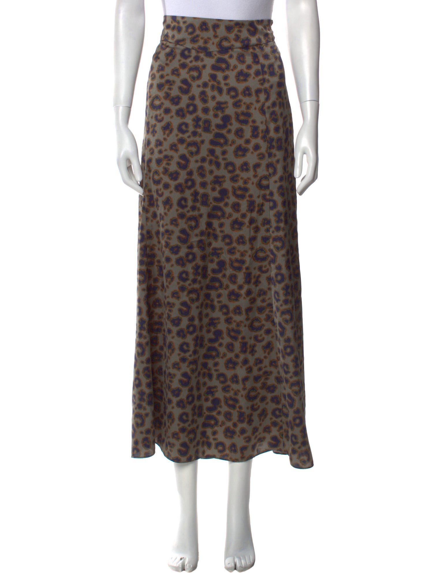 BA&SH Animal Print Long Skirt