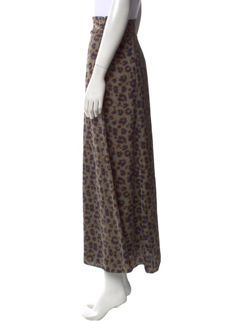 BA&SH Animal Print Long Skirt