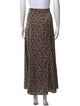 BA&SH Animal Print Long Skirt