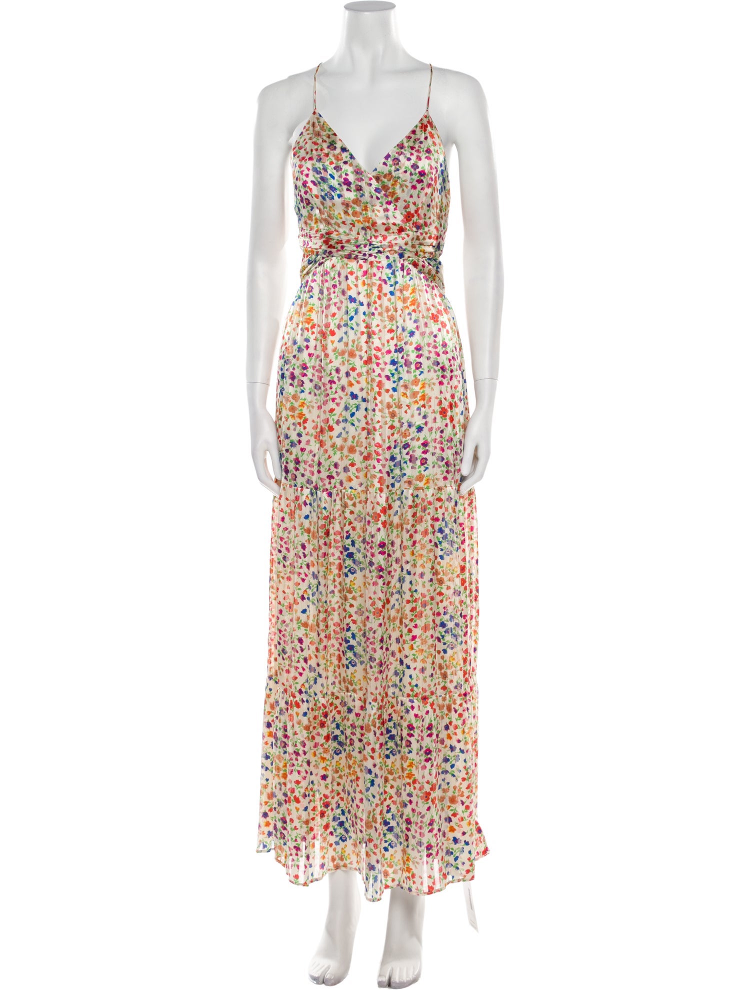 BA&SH Floral Print Long Dress