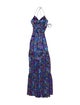 BA&SH Floral Print Long Dress