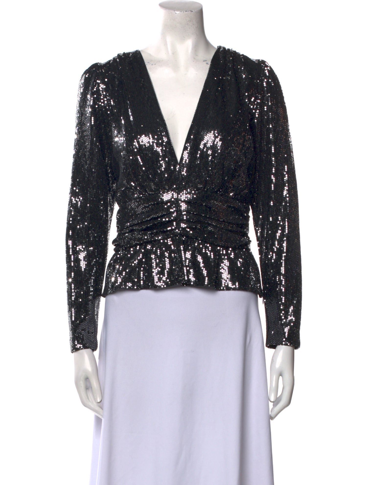 BA&SH Plunge Neckline Long Sleeve Blouse w/ Tags