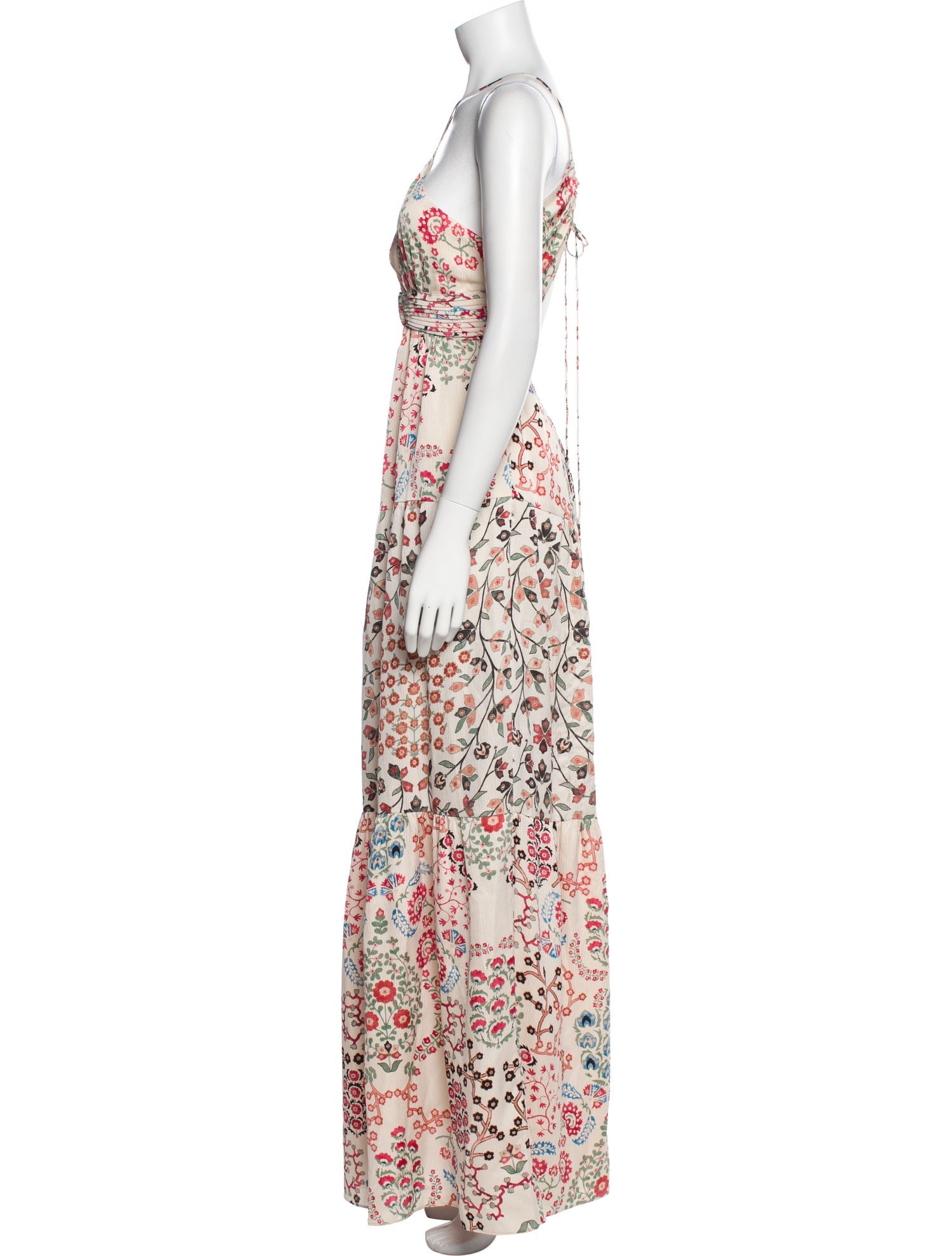 BA&SH Floral Print Long Dress