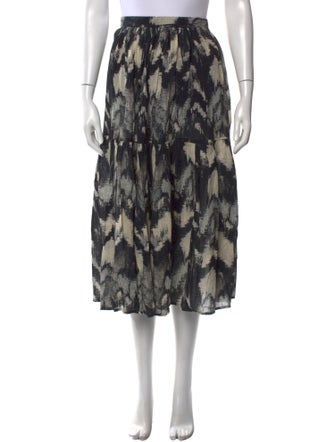 BA&SH Printed Midi Length Skirt