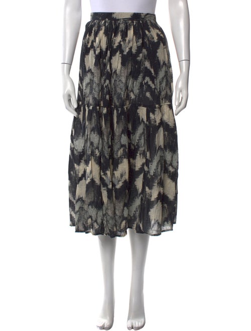 BA&SH Printed Midi Length Skirt