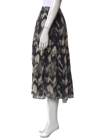 BA&SH Printed Midi Length Skirt