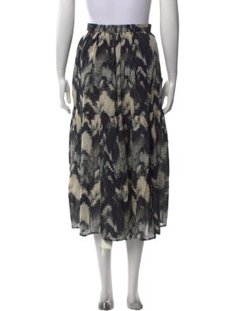 BA&SH Printed Midi Length Skirt