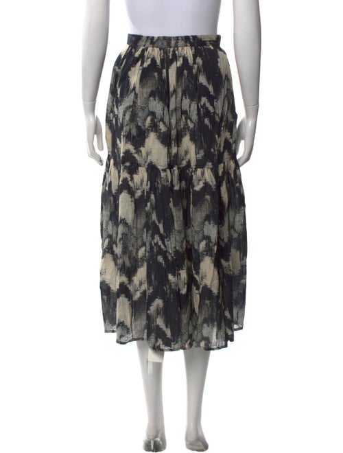 BA&SH Printed Midi Length Skirt