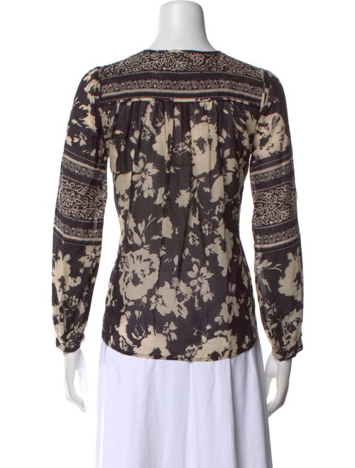 BA&SH Floral Print Crew Neck Top