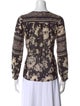 BA&SH Floral Print Crew Neck Top