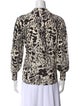 BA&SH Animal Print Mock Neck Blouse