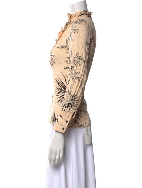 BA&SH Floral Print Mock Neck Blouse