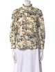 BA&SH Floral Print Mock Neck Blouse