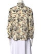 BA&SH Floral Print Mock Neck Blouse