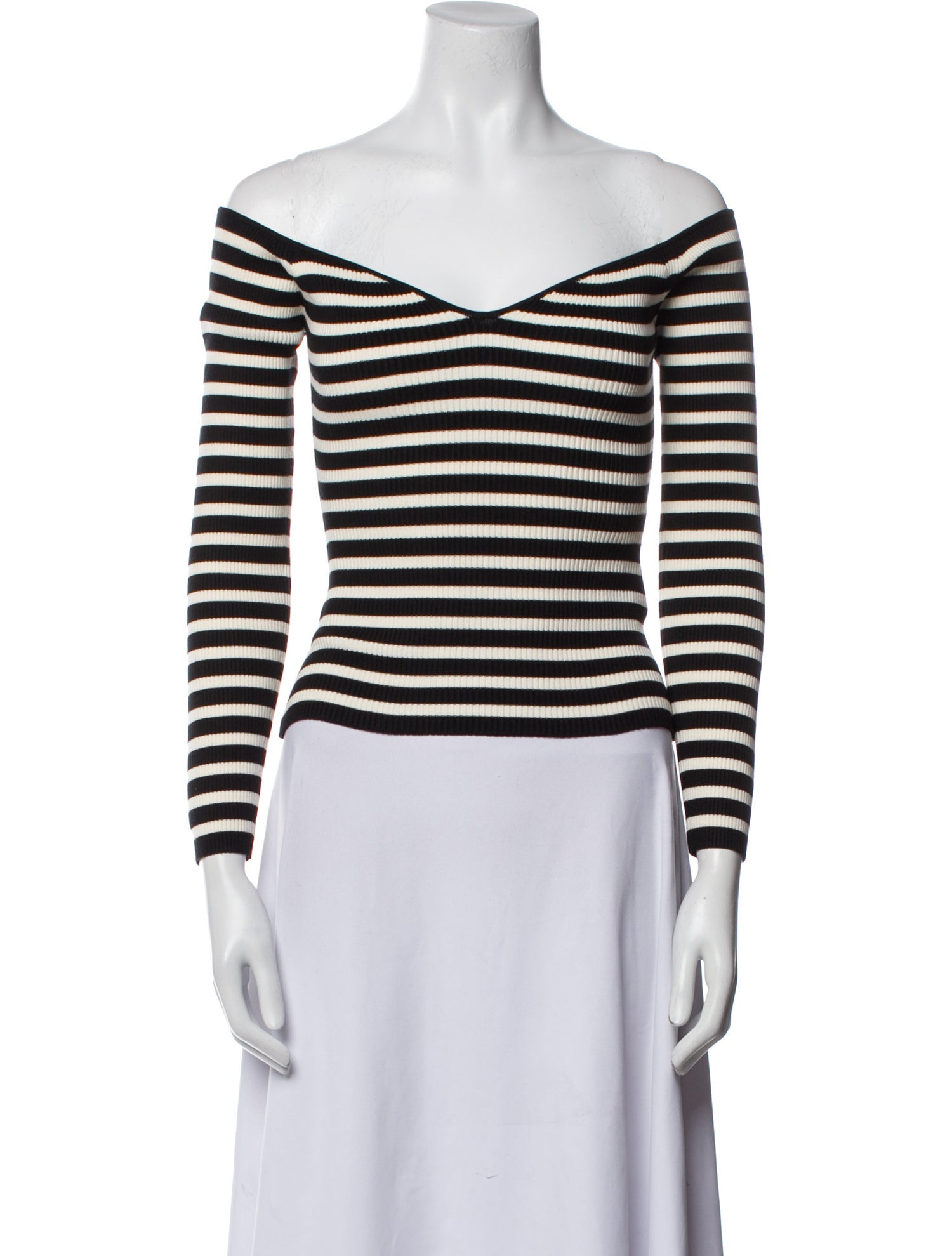 BA&SH Striped Off-The-Shoulder Top