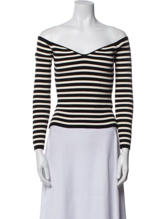 BA&SH Striped Off-The-Shoulder Top
