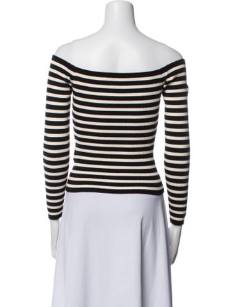 BA&SH Striped Off-The-Shoulder Top