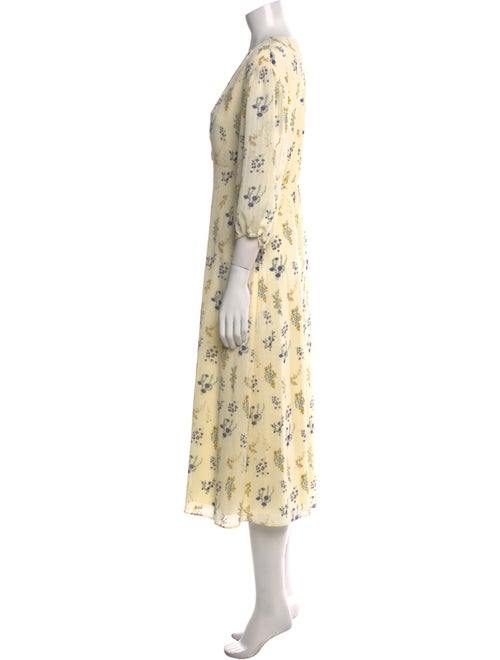 BA&SH Floral Print Midi Length Dress