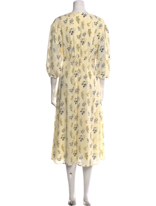 BA&SH Floral Print Midi Length Dress