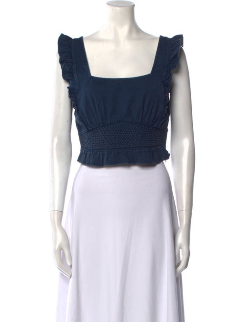 BA&SH Square Neckline Sleeveless Crop Top