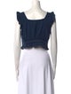 BA&SH Square Neckline Sleeveless Crop Top