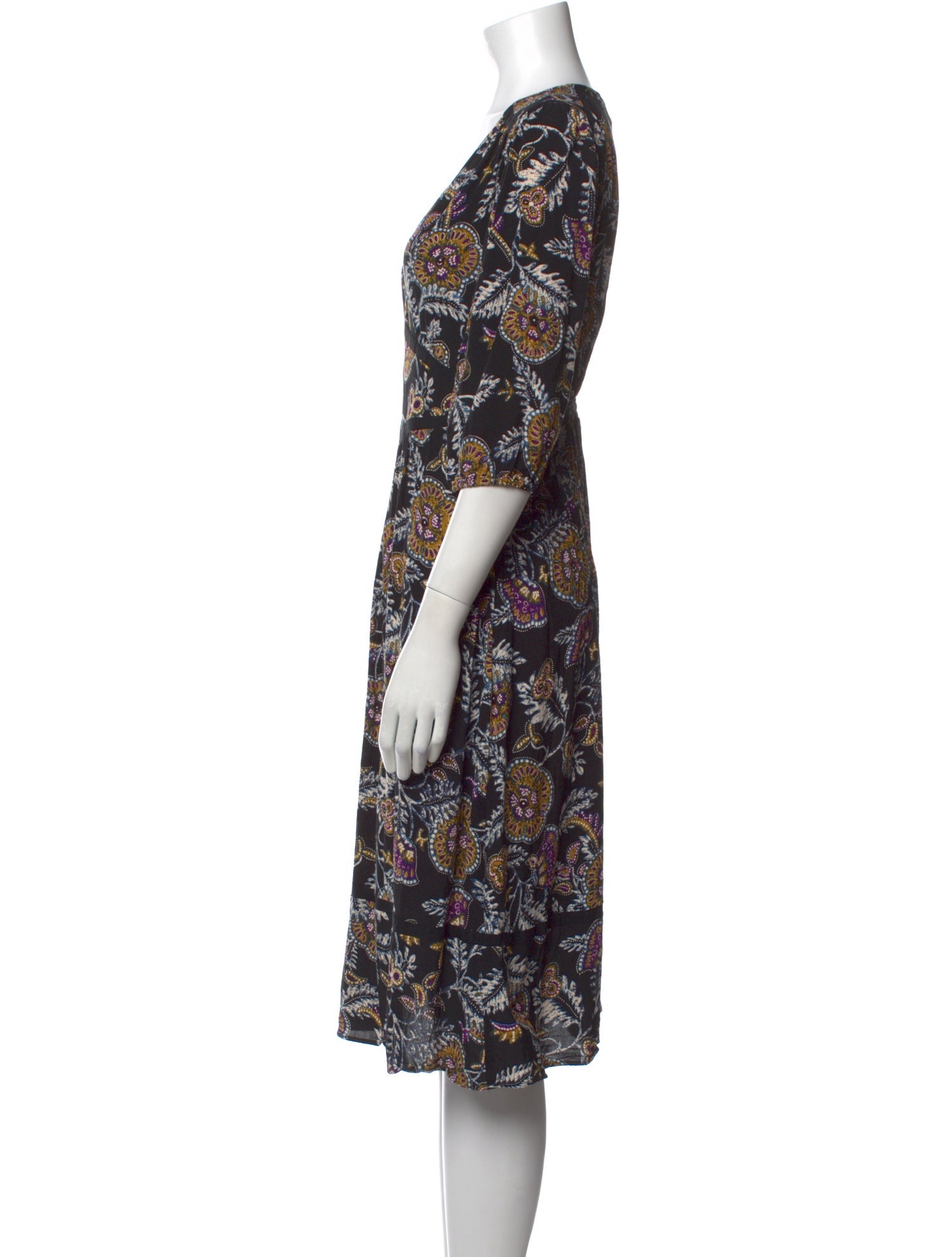BA&SH Printed Midi Length Dress