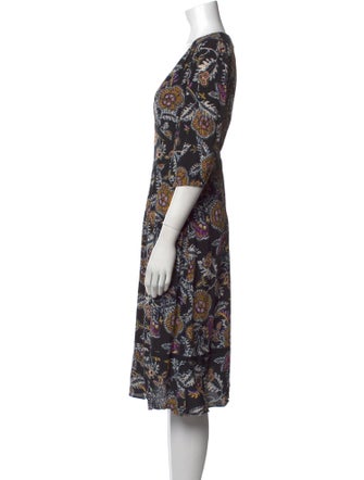 BA&SH Printed Midi Length Dress
