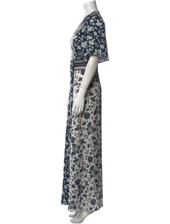 BA&SH Floral Print Long Dress