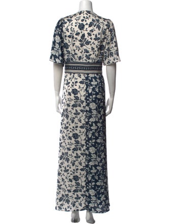 BA&SH Floral Print Long Dress