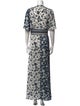 BA&SH Floral Print Long Dress
