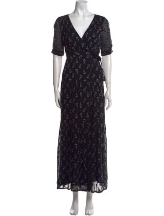 BA&SH Silk Long Dress