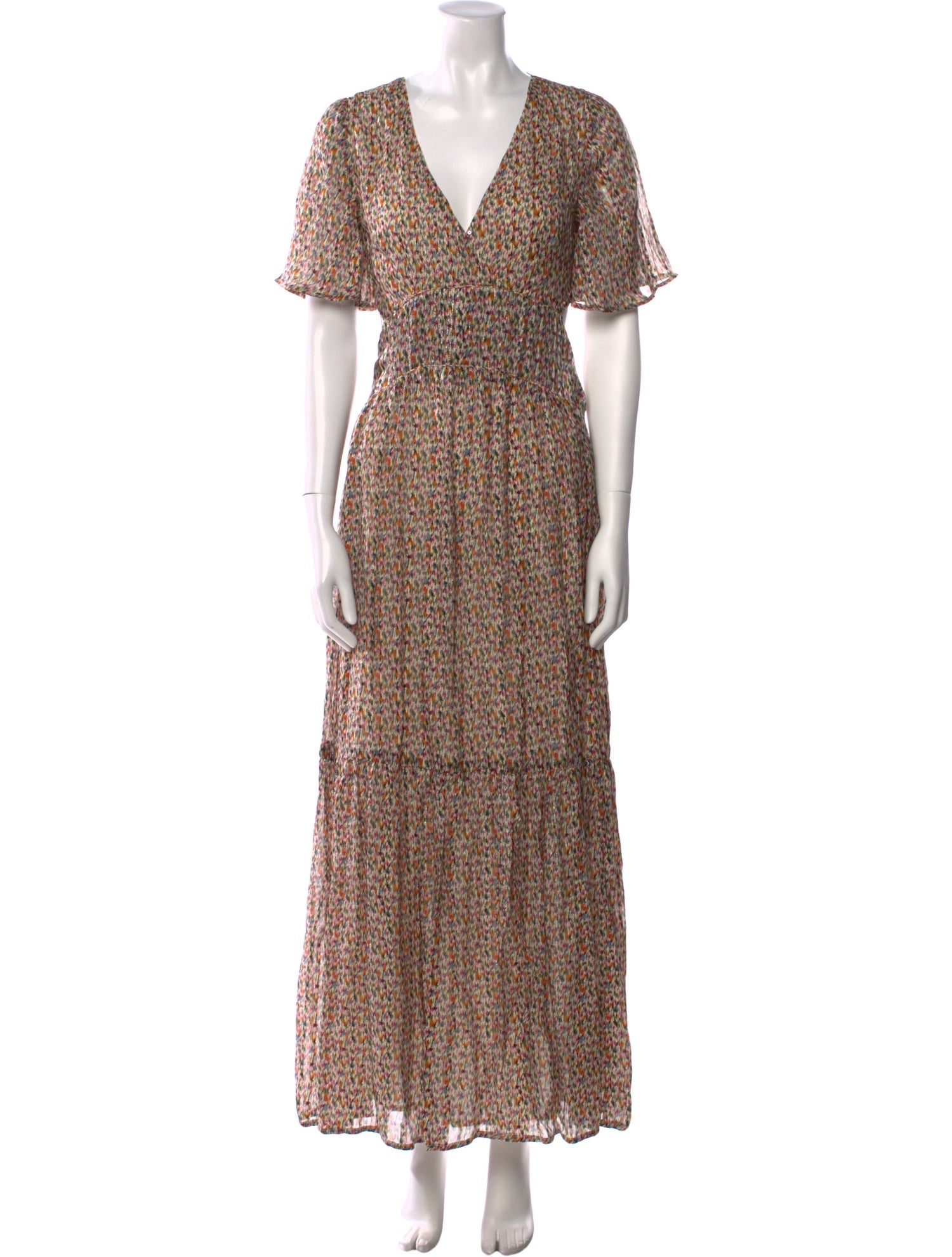 BA&SH Floral Print Long Dress