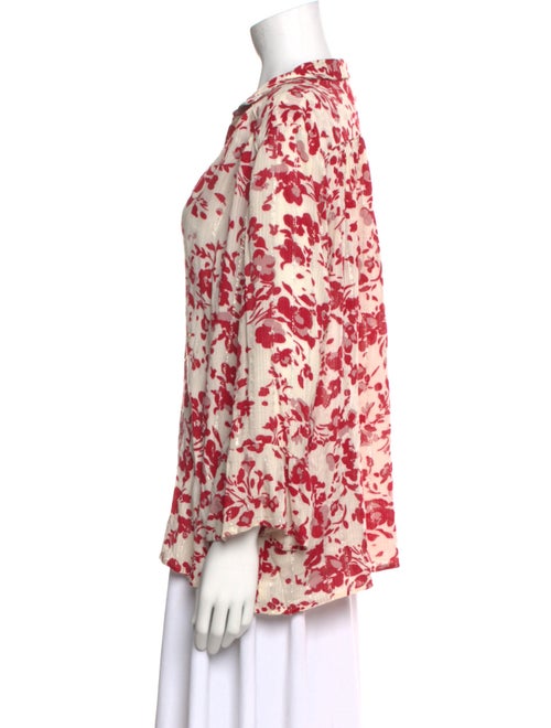 BA&SH Floral Print Three-Quarter Sleeve Blouse