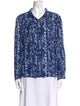 BA&SH Floral Print Long Sleeve Button-Up Top