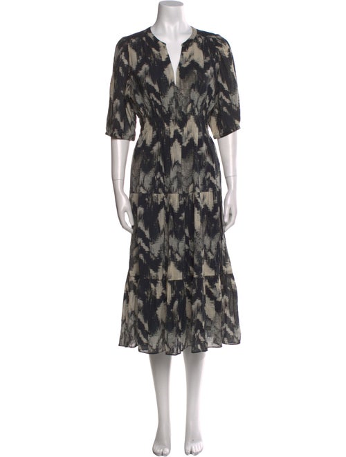 BA&SH Floral Print Midi Length Dress