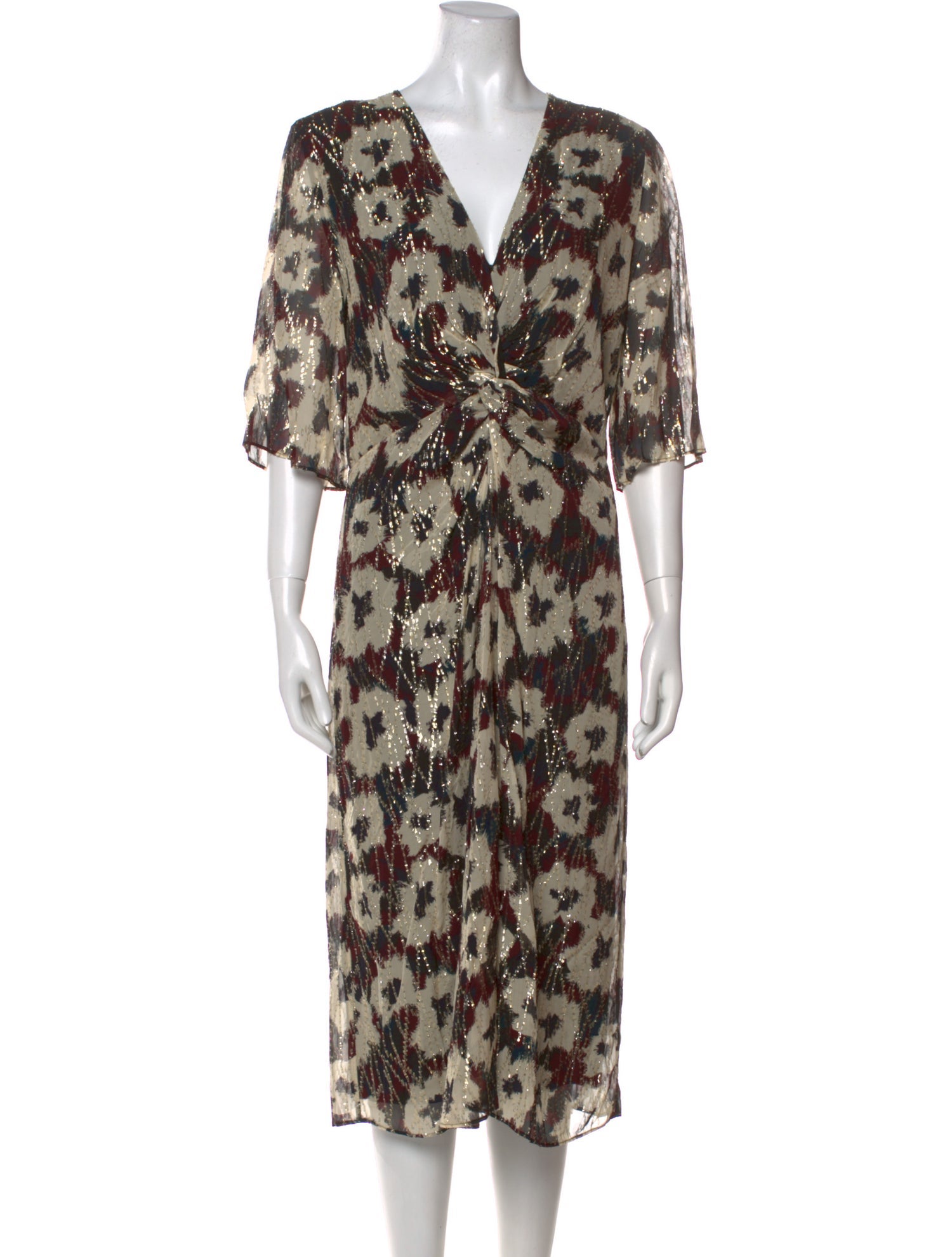 BA&SH Floral Print Long Dress